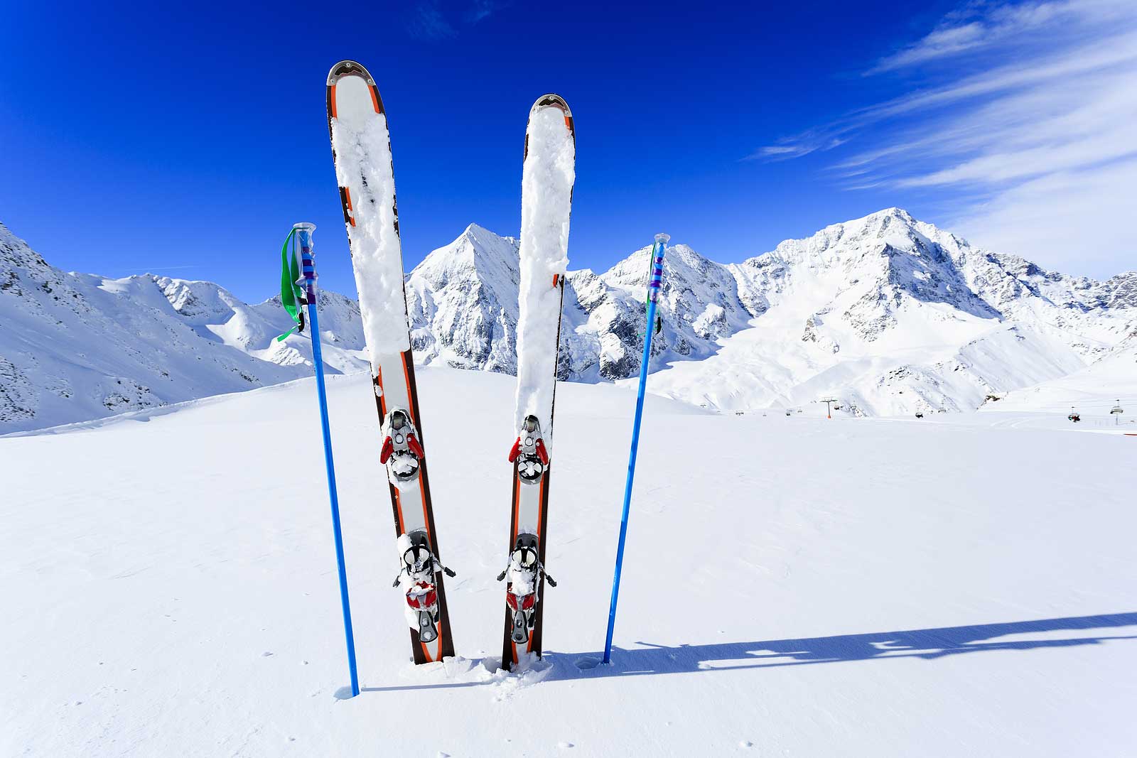 Ski in sneeuw