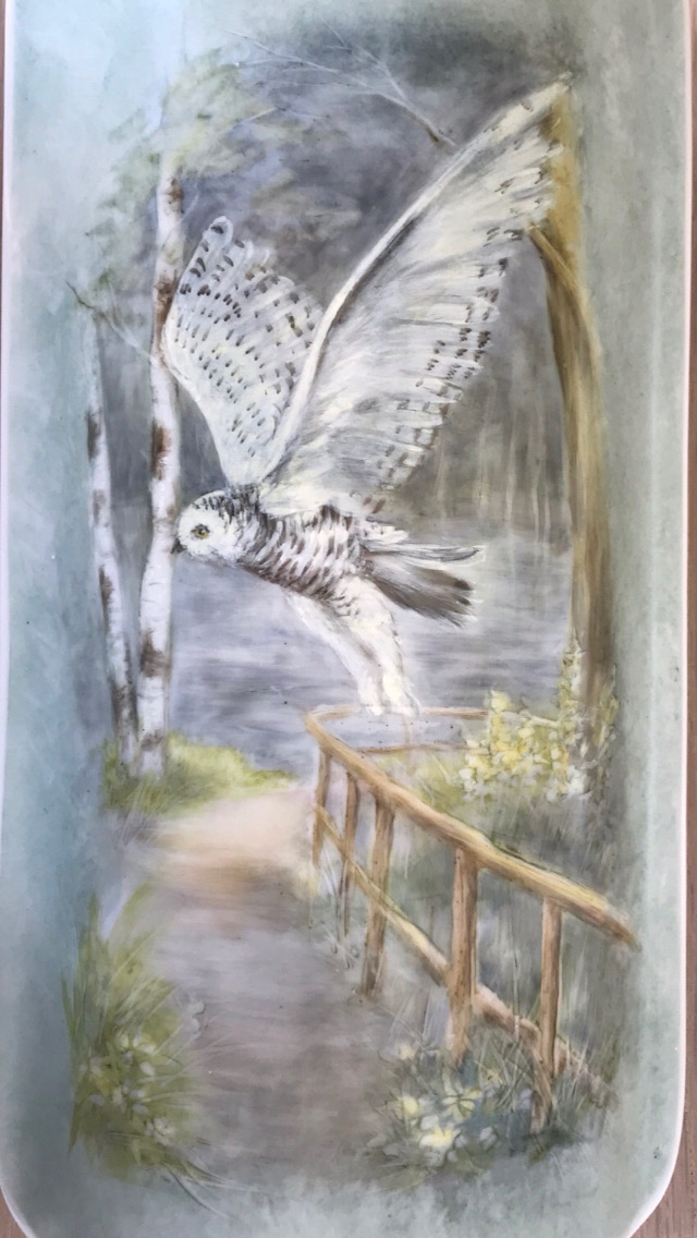 Flying Snowy Owl