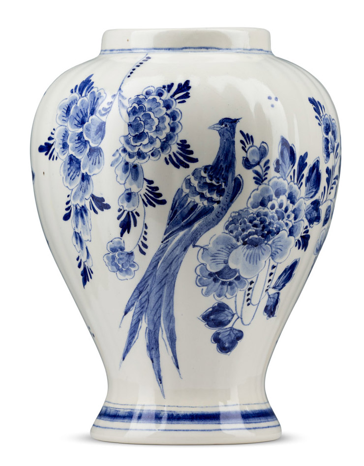 Peacock and flowers