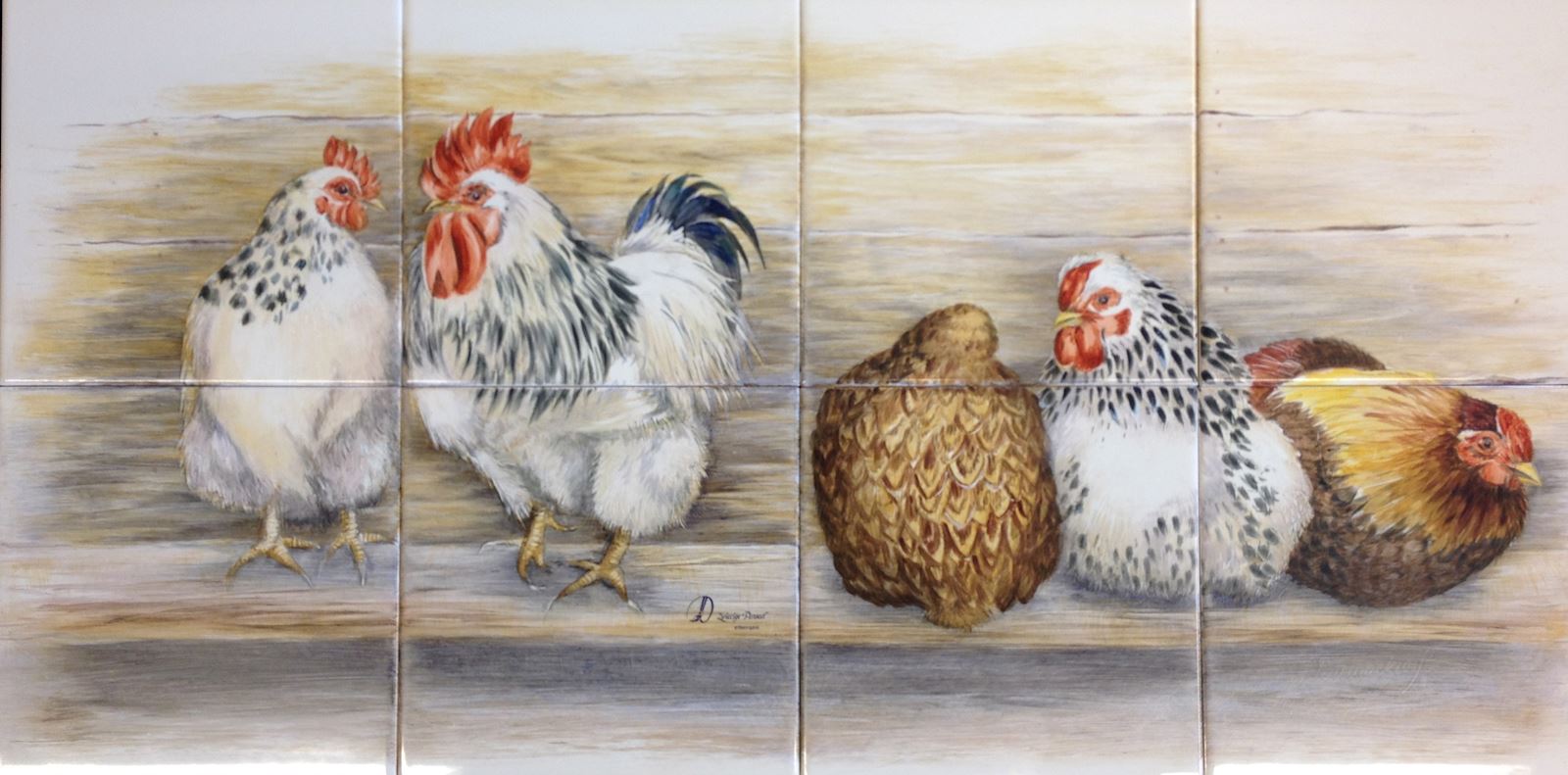 tegeltableau kippen