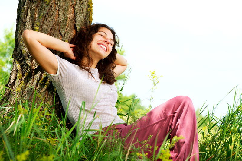 woman laughing