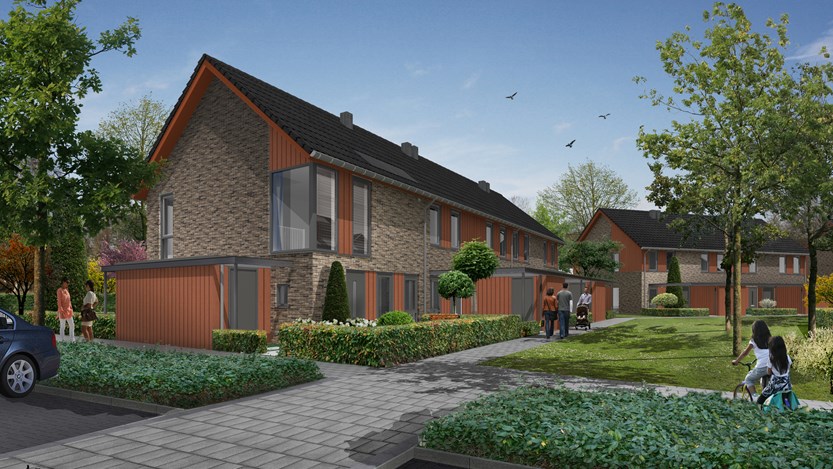 28 woningen voorzien van Eternit Cedral click