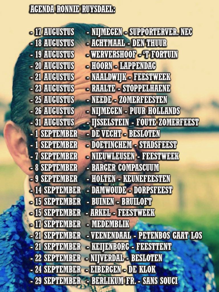 Ronnie_Ruysdael_Agenda_2018