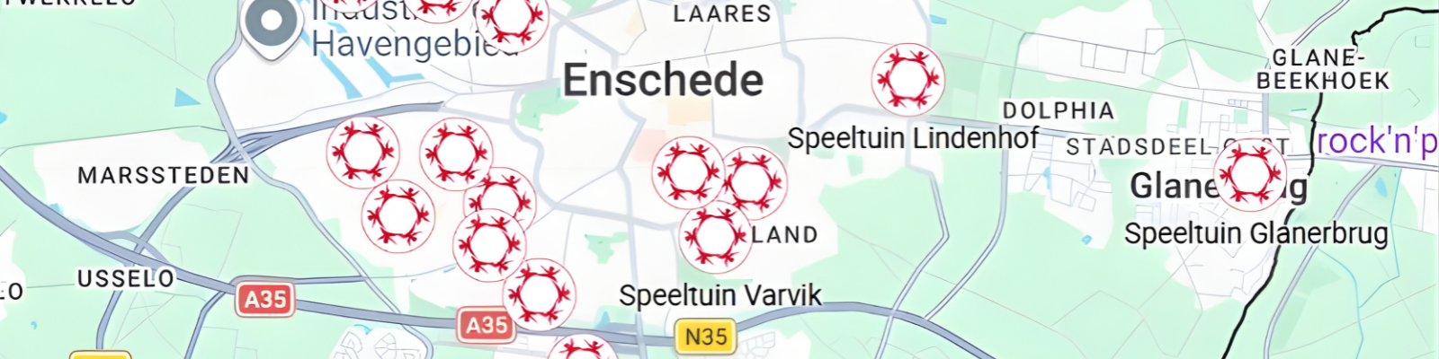 overzichtskaart enschedese speeltuinen