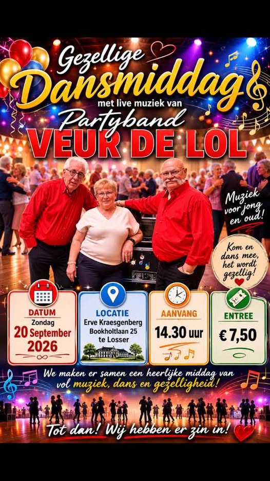 Partyband Veur de Lol poster