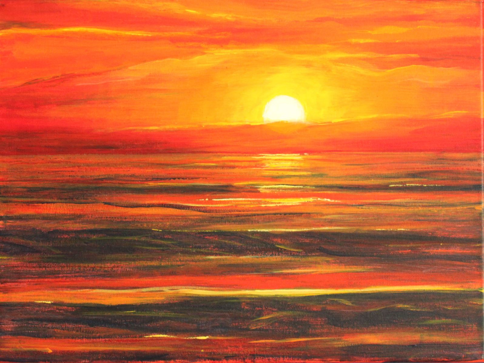 A kunst uit de kast zonsondergang Noordwijk kust strand bollenstreek Nicole van der Linden