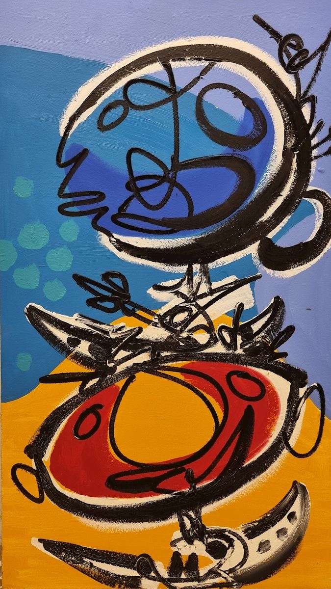 gelijk spel herman brood cobra modern schilderij kleur marc barendse kunst uit de kast