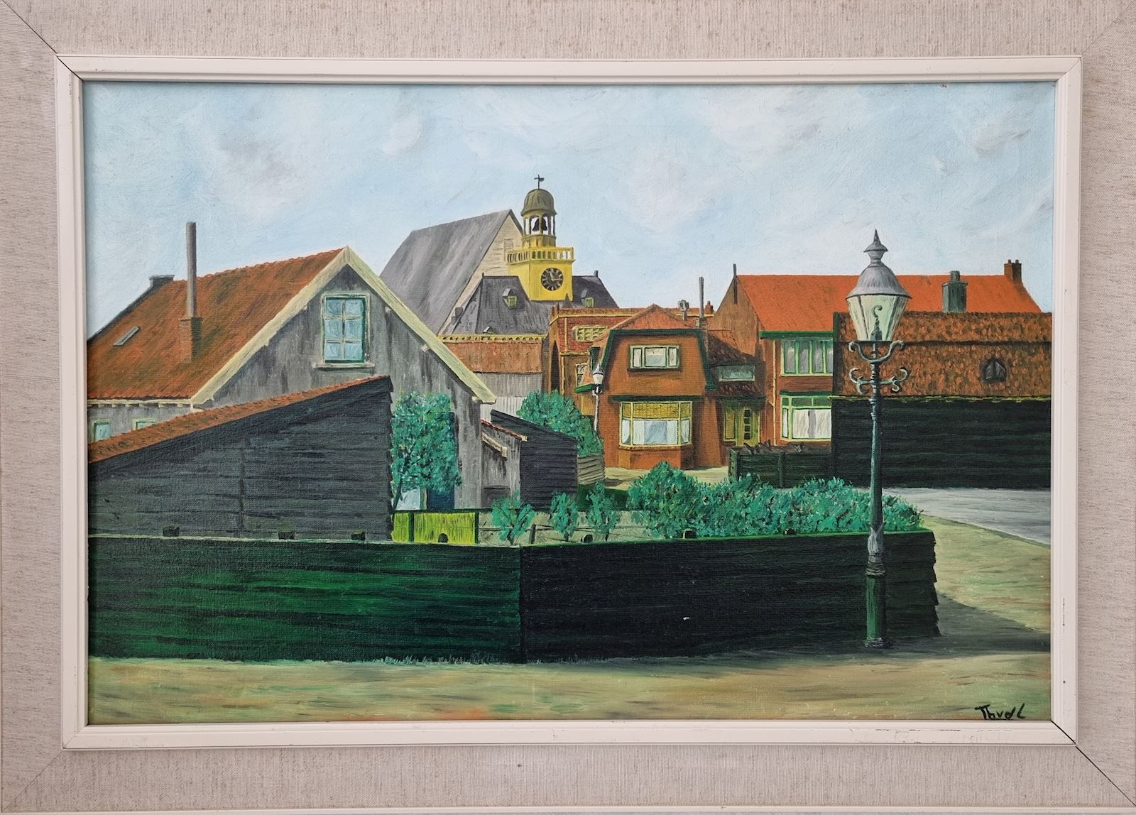 Noordwijk Theo van der linden aan zee hoofdstraat huis ter duin straat schilderij kunst uit de kast