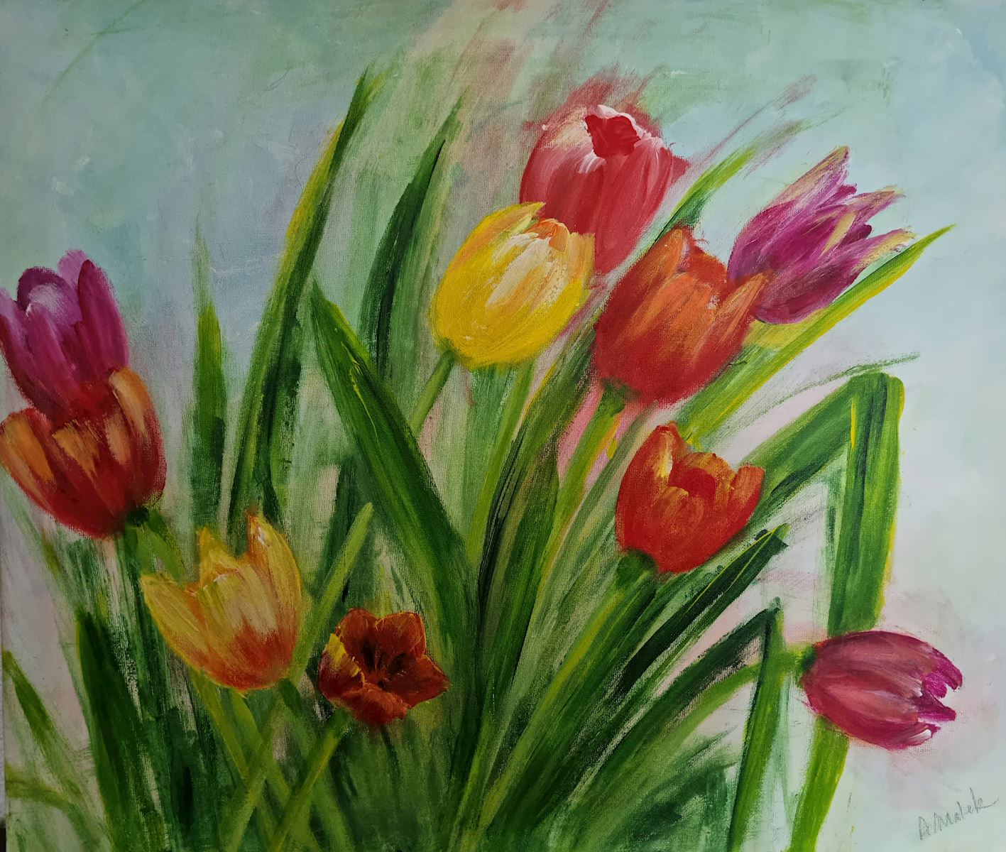 Bosje Tulpen nederland bollenveld anneke malek kunst uit de kast