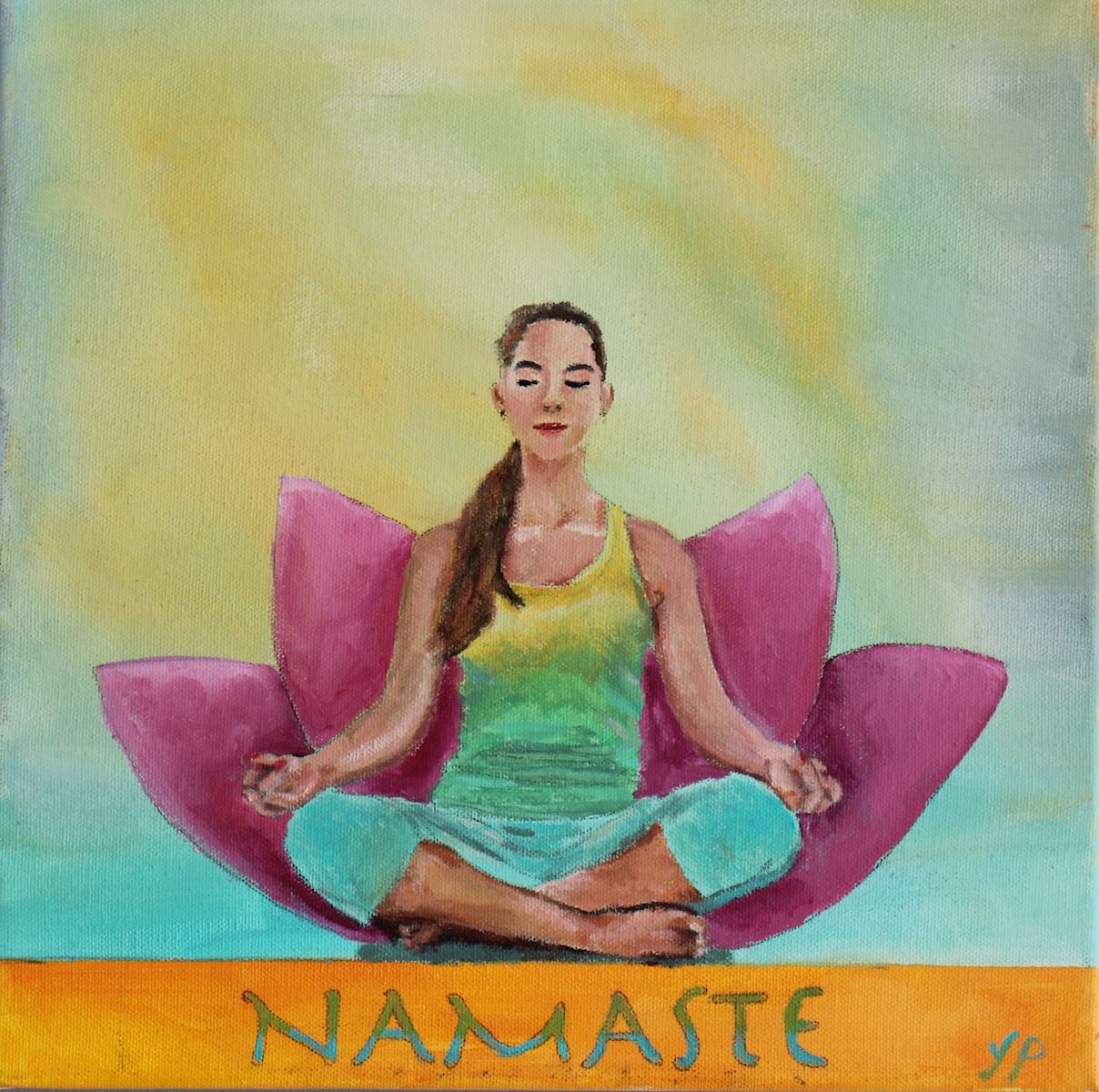 Namaste 1 yoga Yvonne Dobbe kunst uit de kast