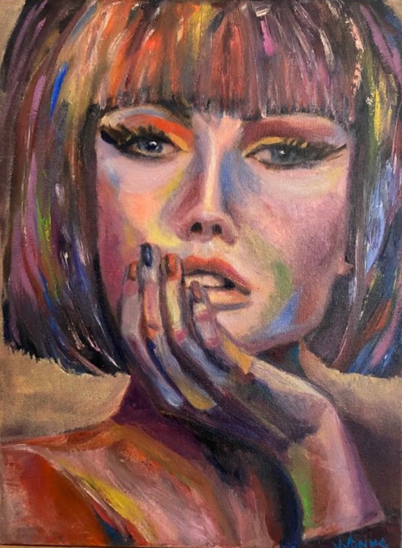 kleurrijk portret yvonne dobbe kunst uit de kast