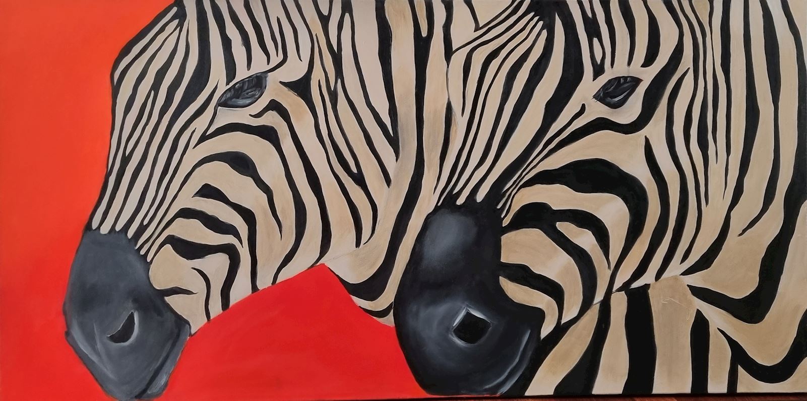 zebra s sandra guldemond afrika rood zwart wit dierentuin kunst uit de kast