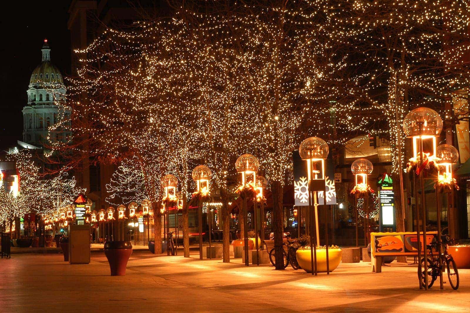 winkelstraat kerstverlichting