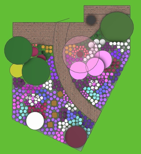 Ontwerp 2bdef beplantingsplanopschaal voor insta
